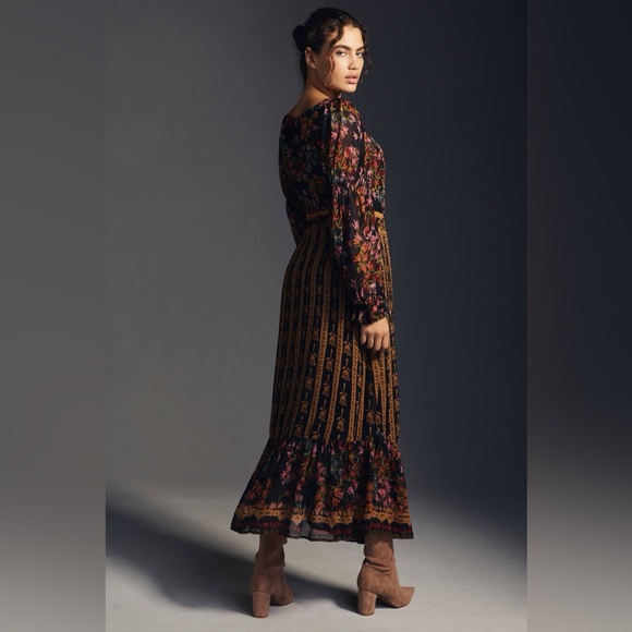 Farm Rio for Anthropologie Side Slit Maxi Dress Size S - Picture 4 of 13